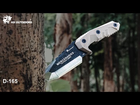 HX OUTDOORS MERCENARY | Lame fixe | Lame D2 3,54" | Manche en G10 marron | D-165