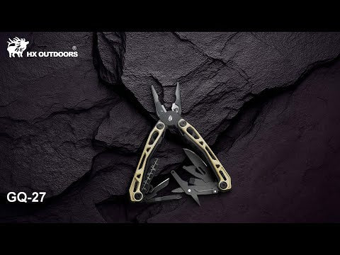 HX OUTDOORS PALADINX | Multi-tool | 4.13" Overall Length | 3Cr13 Blade | Khaki ABS Handle | GQ-27