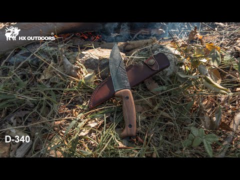 武姜 JUNGLORD 90Cr18MoV Fixed Blade | Walnut EDC Camping Knife – HX