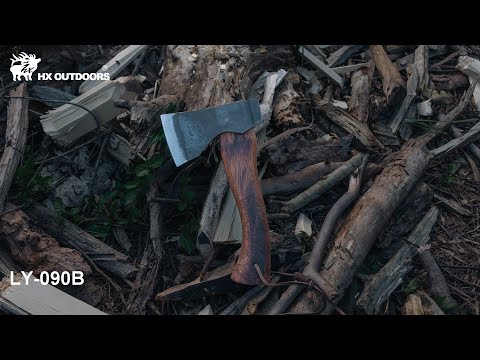 Hacha HX OUTDOORS MINI IRONSIDE | Longitud total de 26,5 cm | Hoja de 5Cr14 | Mango verde G10 | FT-15mini