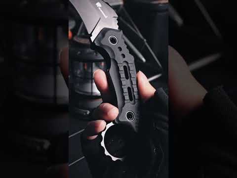 HX OUTDOORS SHADOWFANG CLAW | Hoja fija | Hoja DC53 de 12 cm | Mango G10 negro | D-317