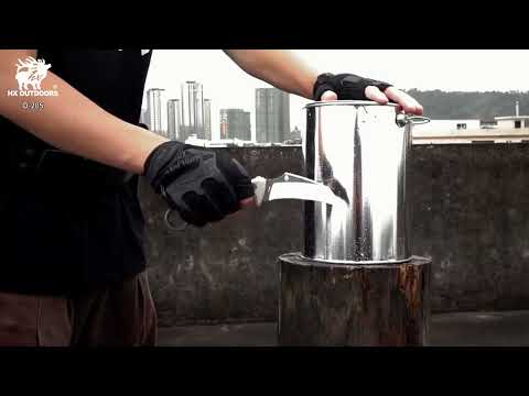 HX OUTDOORS VORTEX CLAW | Lame fixe | Lame 9Cr18 de 9 cm | Manche en G10 marron | D-205