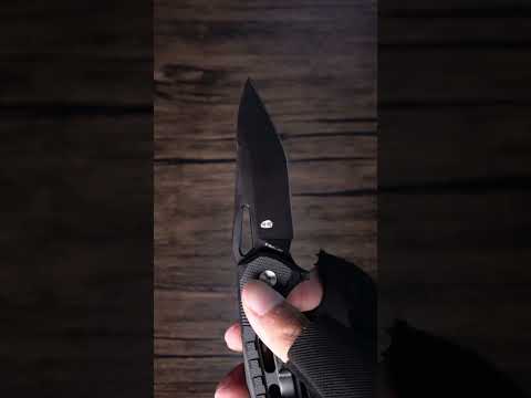 HX OUTDOORS ROCK ONYX | Pocket Knife | Button Lock | 2.87" D2 Blade | Black G10 Handle | ZD-104B-S