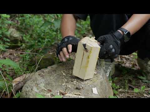 HOUND D2 Fixed Blade | Brown PP & TPR EDC Camping Knife